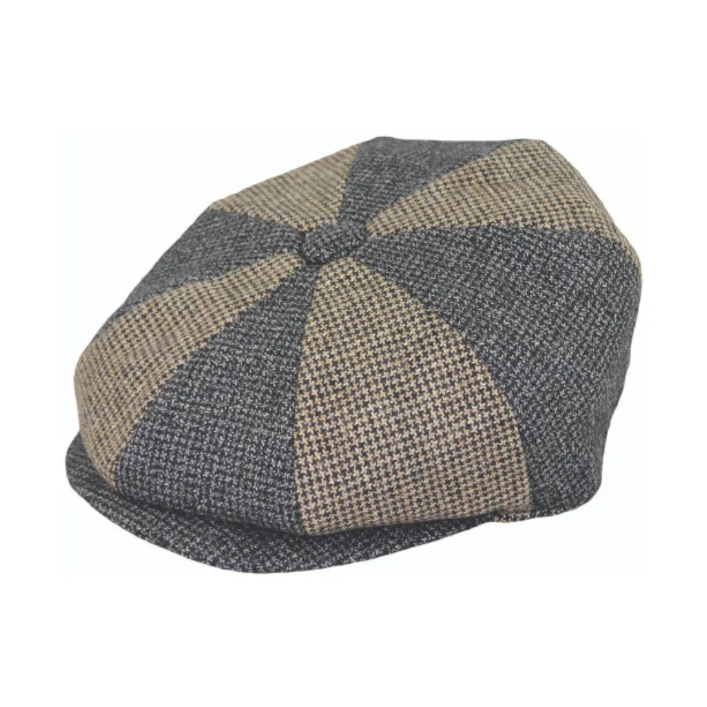 Jeanne Simmons Accessories Newsboy Grey/Brown Hat (Men's)