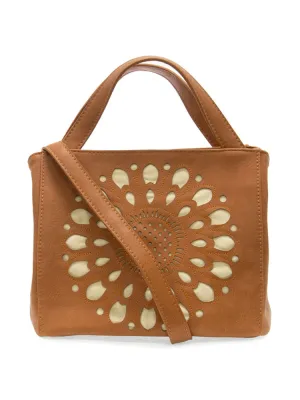 Joy Susan Flora Laser Cut Crossbody Tote - Hazelnut
