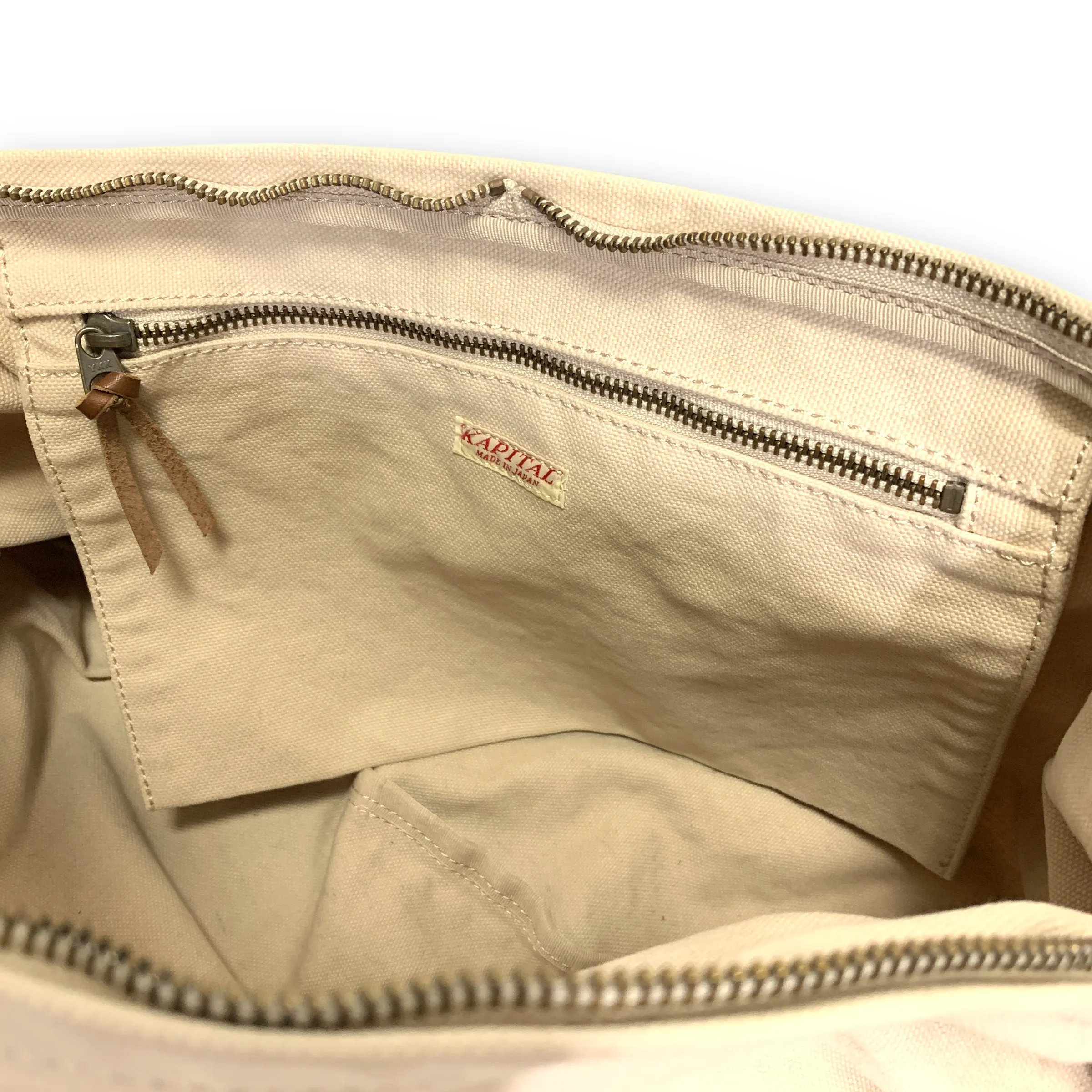 Kapital Cotton Canvas Snufkin Bag Beige
