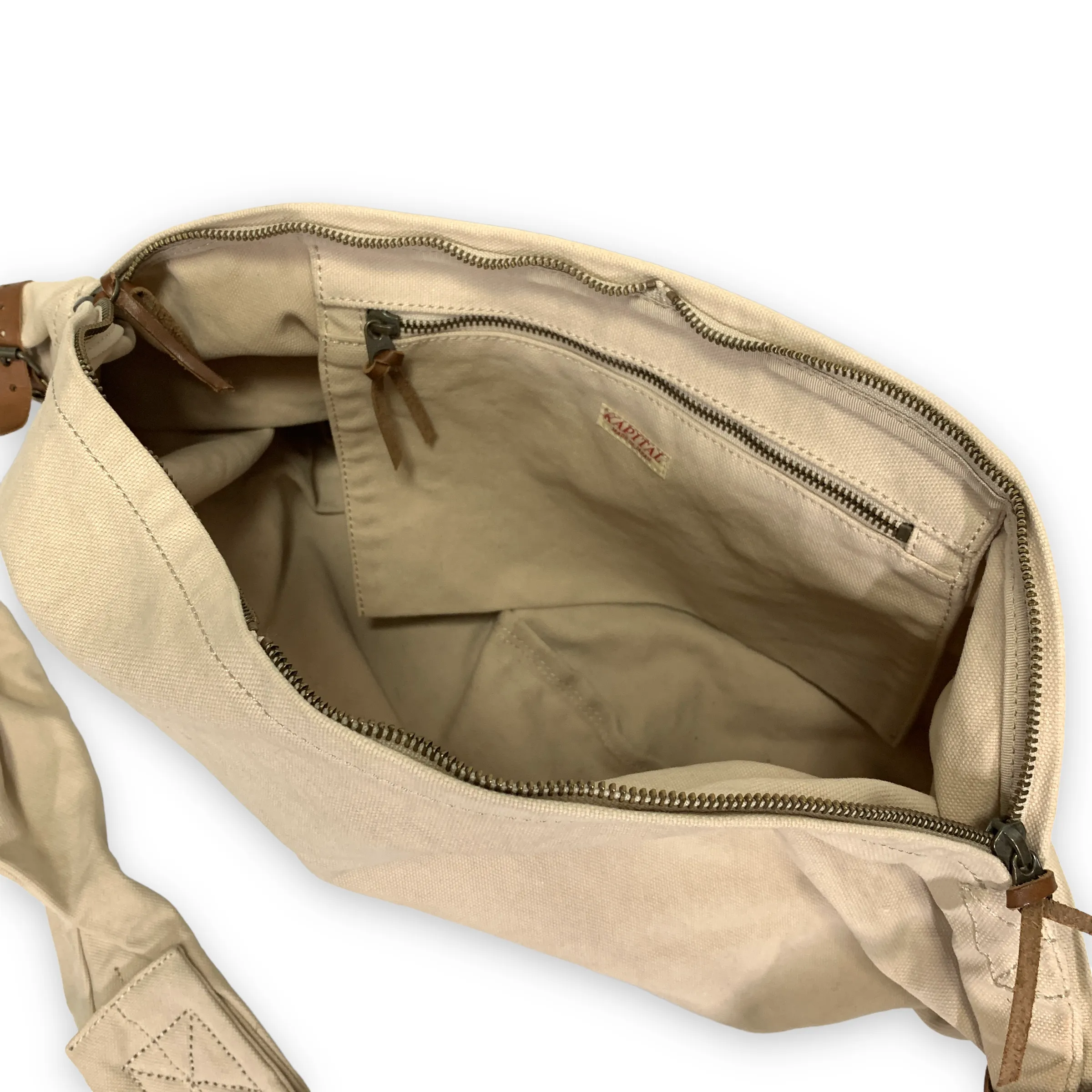 Kapital Cotton Canvas Snufkin Bag Beige