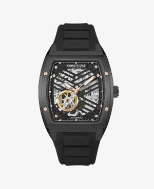 Kenneth Cole New York 40mm Skeleton Black Automatic Men's Watch KCWGZ0046103