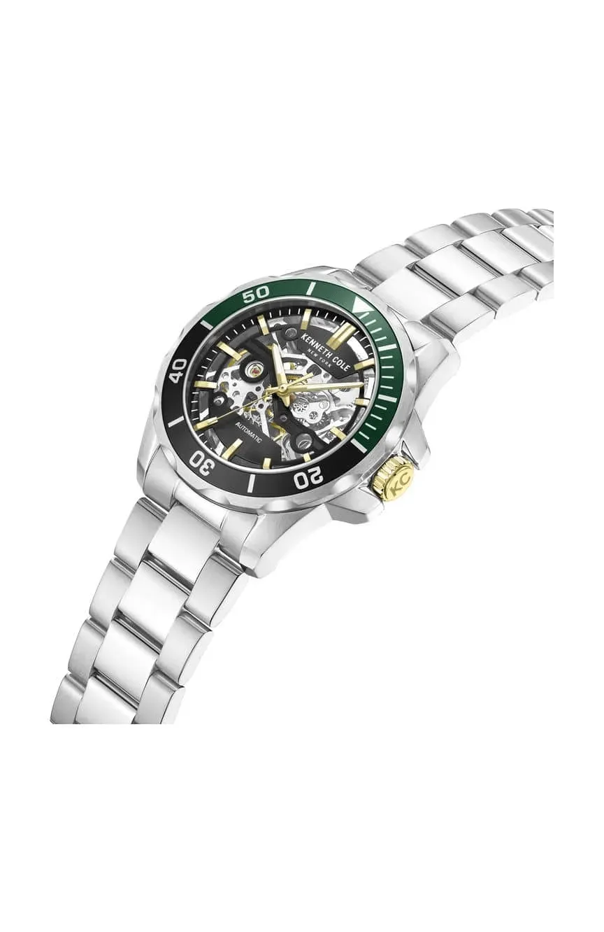 Kenneth Cole New York 43mm Skeleton Green-Black Bezel Men's Watch KCWGY0046001