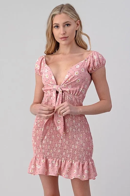 Khloe Smock Dress - Pink