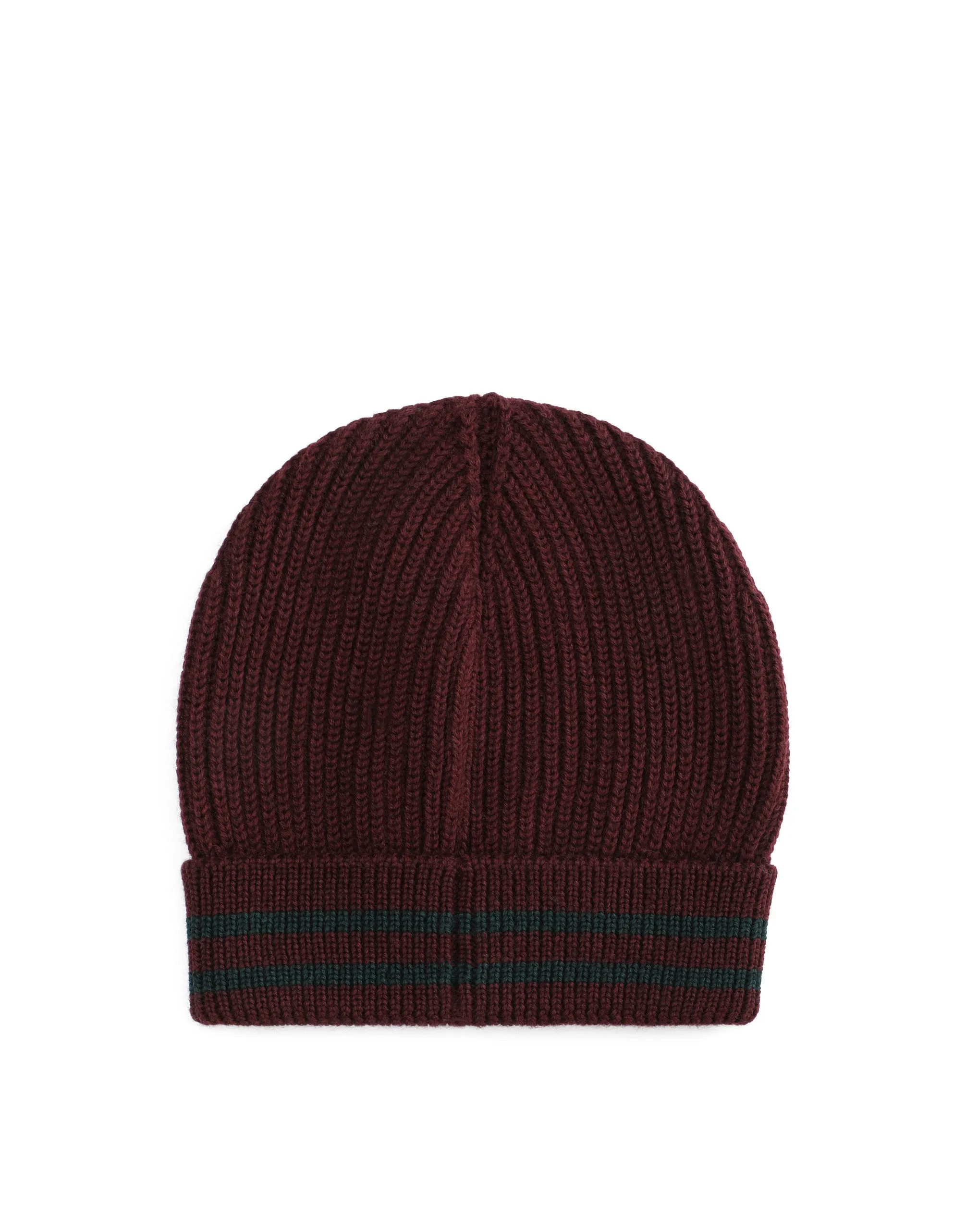 Knit wool hat with DG patch