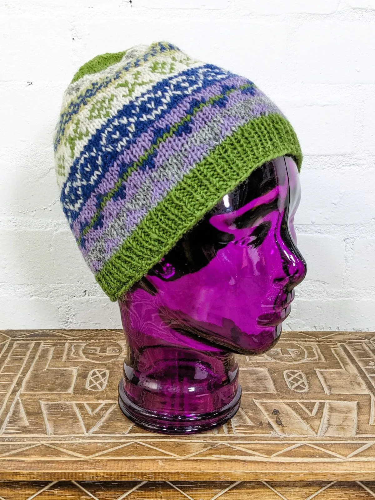 Knitted Wool Patterned Hat