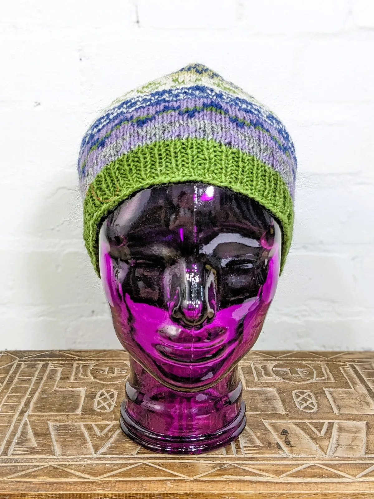 Knitted Wool Patterned Hat