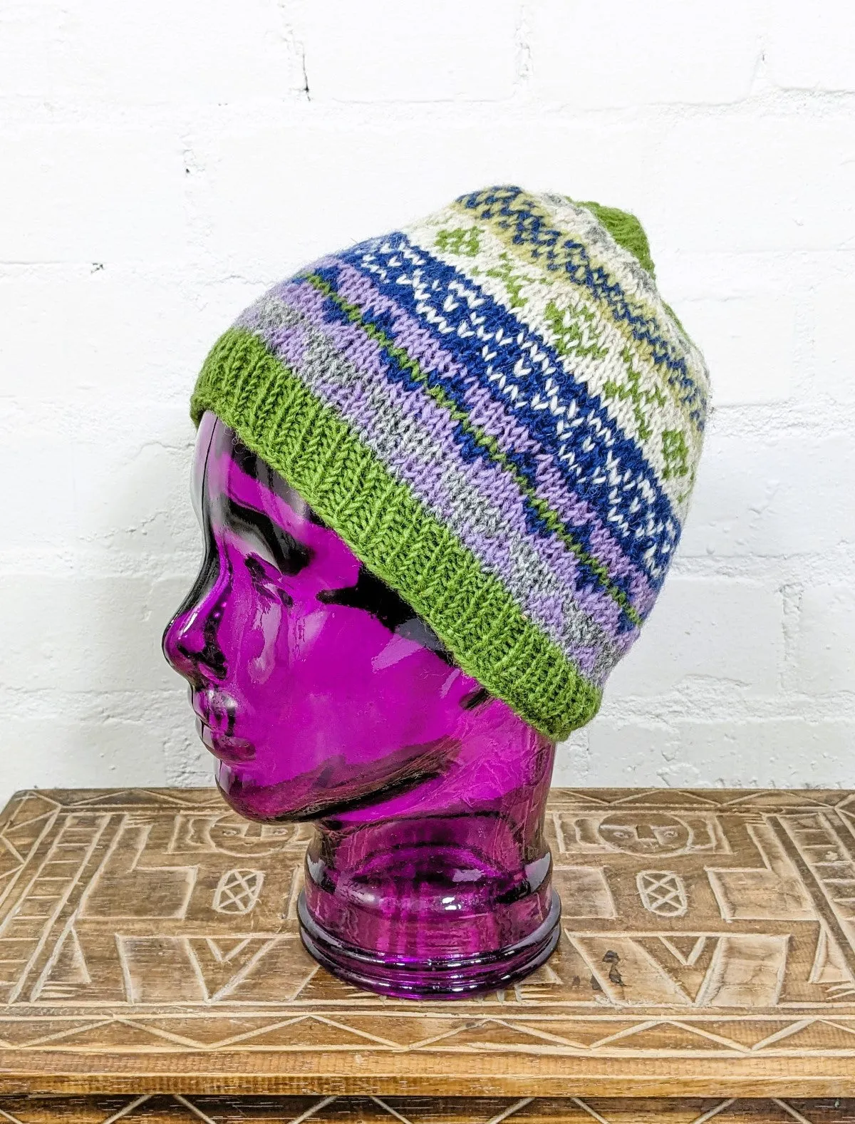 Knitted Wool Patterned Hat