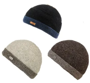 Kusan 100% Wool Knitted Turn-Up Beanie (PK839)
