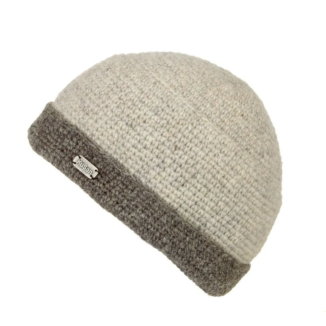 Kusan 100% Wool Knitted Turn-Up Beanie (PK839)
