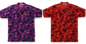 [L or XL] DS! A Bathing Ape Bape Color Camo Large Ape Head Polo Shirt