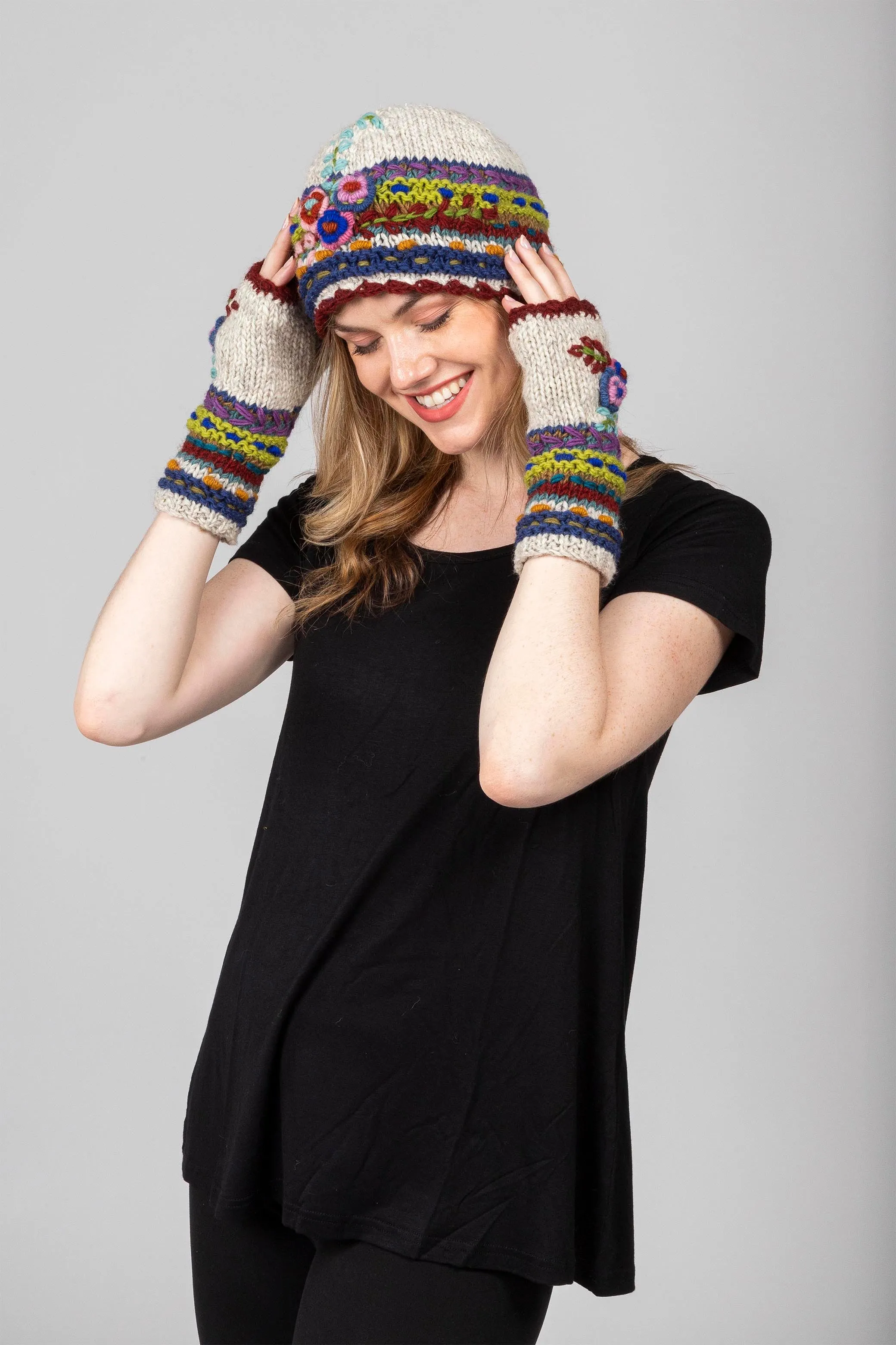 Lama Embroidery Beanie.