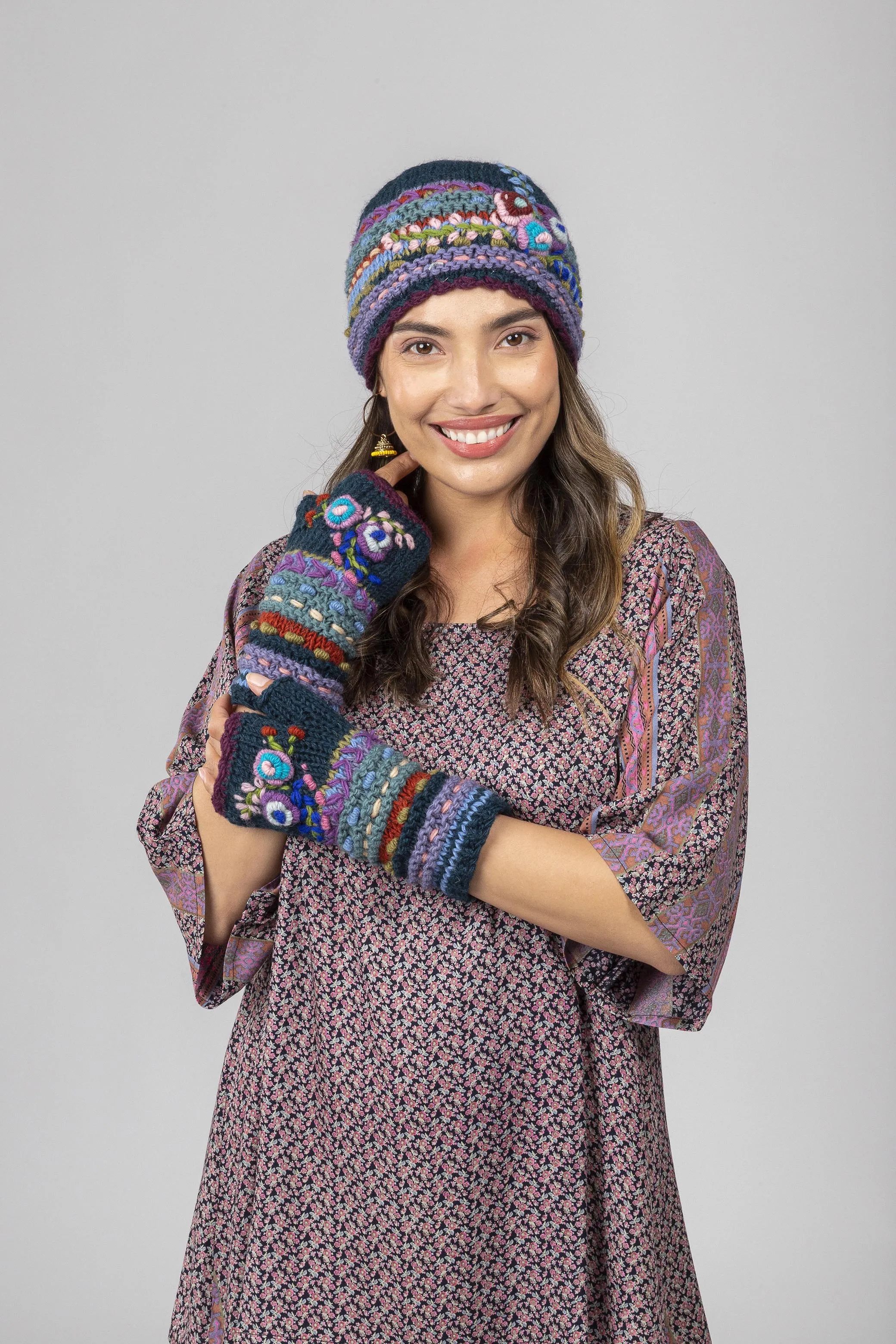 Lama Embroidery Beanie.