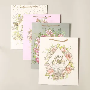 Large Assorted Elegant Birthday Paper Gift Bags