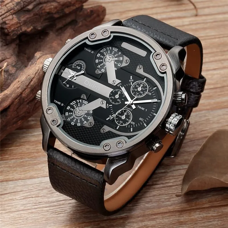 Large Dual-Time-Zone Watch – 2 Color Variants