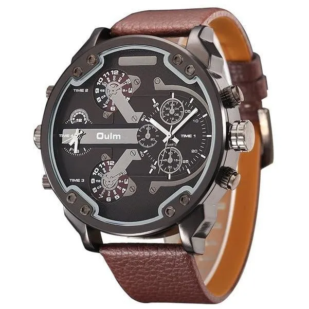 Large Dual-Time-Zone Watch – 2 Color Variants
