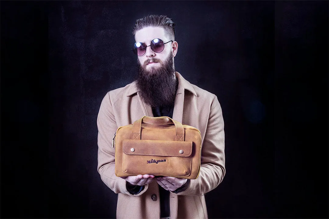 Large Leather Dopp Bag