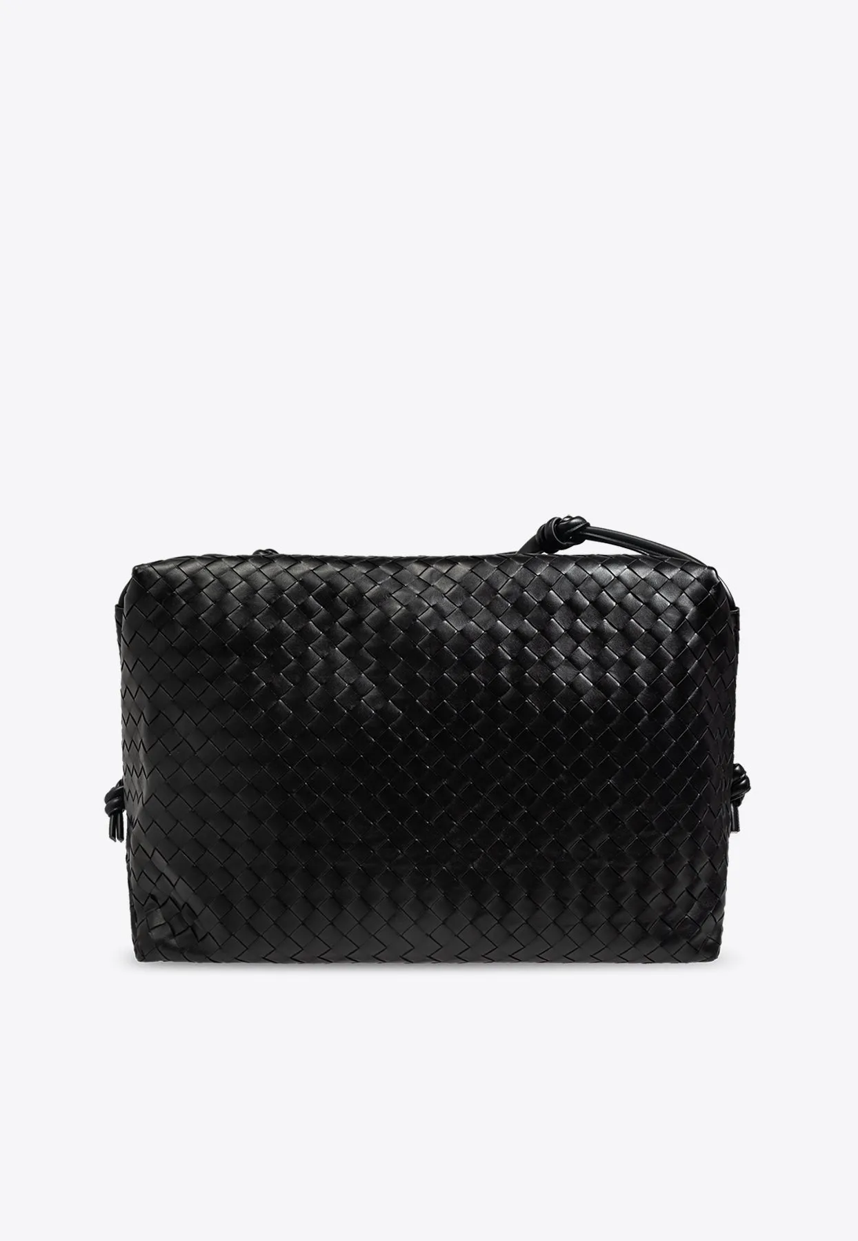 Large Loop Weekender Intrecciato Leather Duffel Bag
