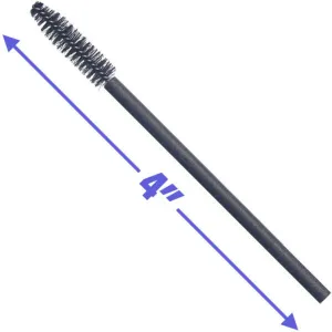 Large Tapered Head Mascara Wand with FSC&reg; Certified Black Paper Handle - 4" Long / 100 Pieces Per Bag x 8 Bags = Case of 800 Mascara Wands