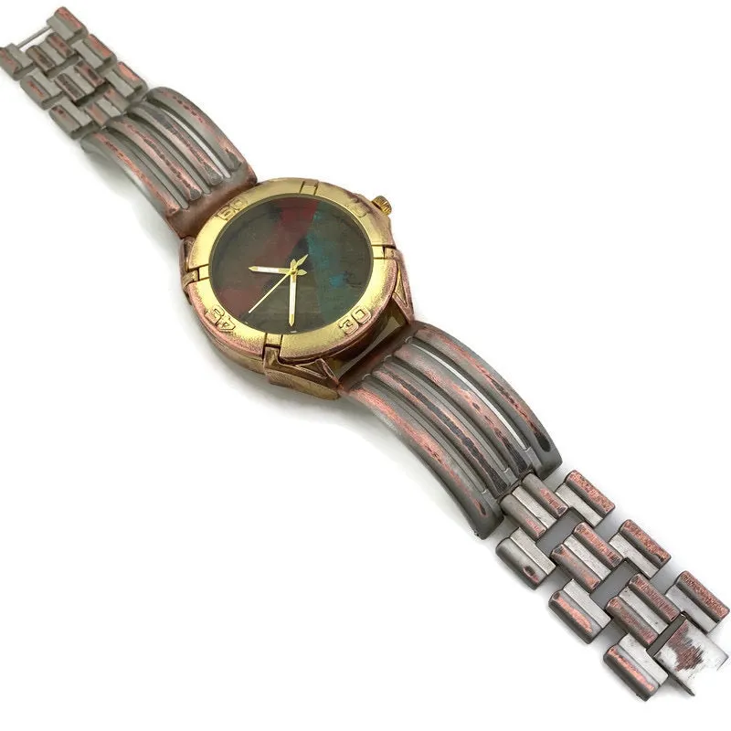 Large Watch with Multi Color Dial