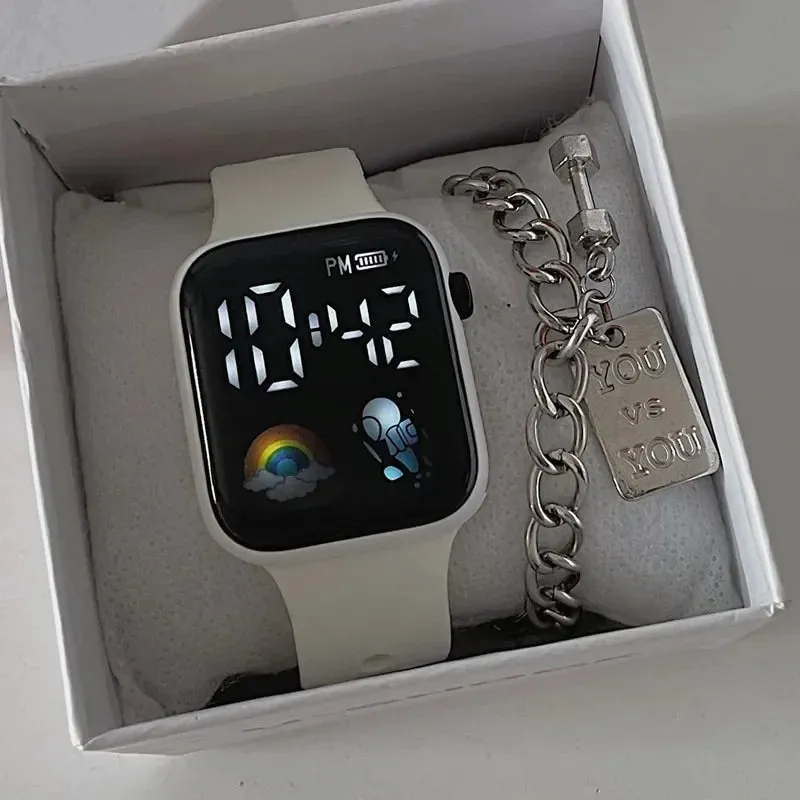 Led Children's Watch Sport Digital Watches Spaceman Silicone Strap Waterproof Electronic Wristwatch for Boys Girls Gift 손목시계