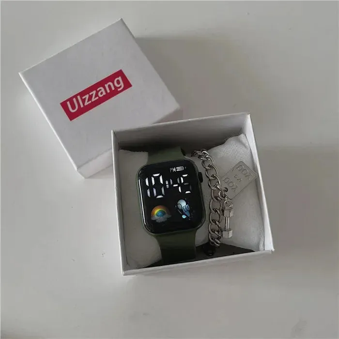 Led Children's Watch Sport Digital Watches Spaceman Silicone Strap Waterproof Electronic Wristwatch for Boys Girls Gift 손목시계