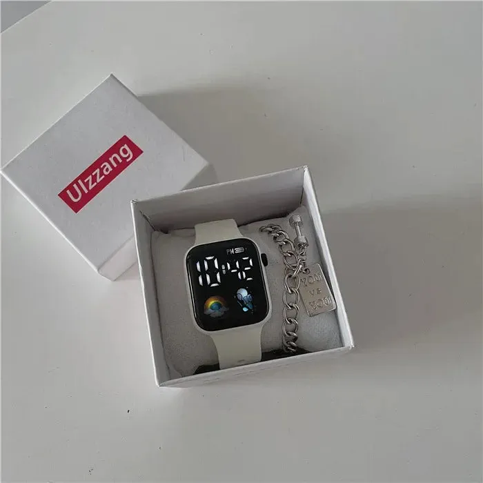 Led Children's Watch Sport Digital Watches Spaceman Silicone Strap Waterproof Electronic Wristwatch for Boys Girls Gift 손목시계