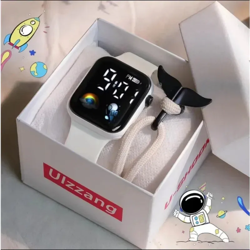 Led Children's Watch Sport Digital Watches Spaceman Silicone Strap Waterproof Electronic Wristwatch for Boys Girls Gift 손목시계