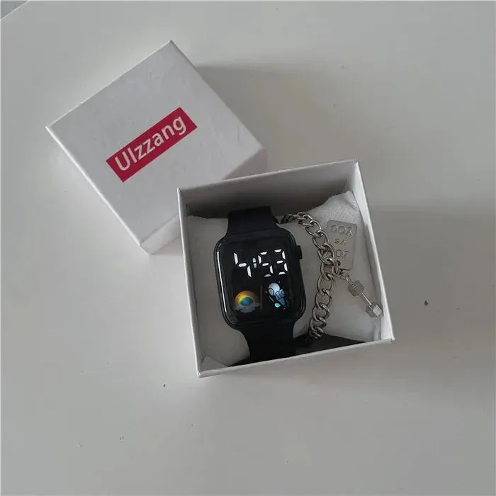 Led Children's Watch Sport Digital Watches Spaceman Silicone Strap Waterproof Electronic Wristwatch for Boys Girls Gift 손목시계