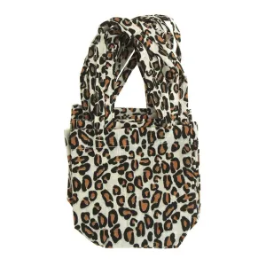 Leopard Print Cotton Tote Bag, 5-Inch, 6-Piece