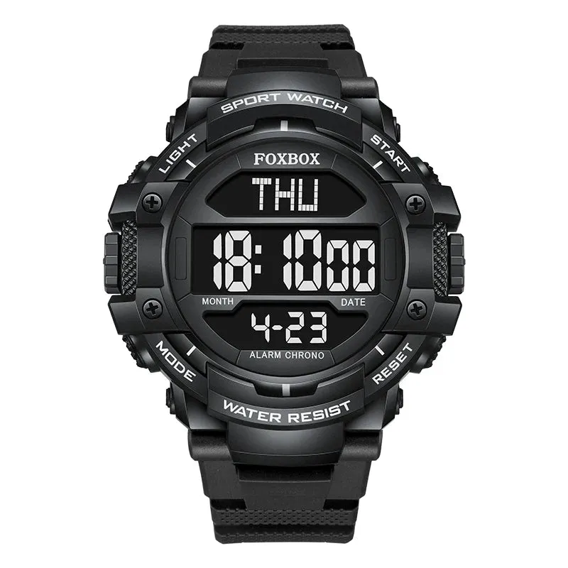 LIGE Men Waterproof Watches Foxbox Janpenese Quartz Chronograph Heavy-Duty Watch Men Alarm Electronic Wristwatch reloj de hombre