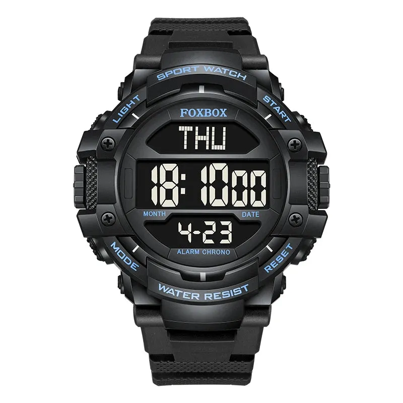 LIGE Men Waterproof Watches Foxbox Janpenese Quartz Chronograph Heavy-Duty Watch Men Alarm Electronic Wristwatch reloj de hombre