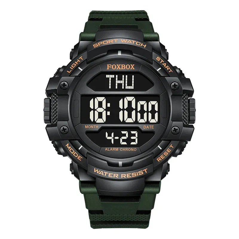 LIGE Men Waterproof Watches Foxbox Janpenese Quartz Chronograph Heavy-Duty Watch Men Alarm Electronic Wristwatch reloj de hombre