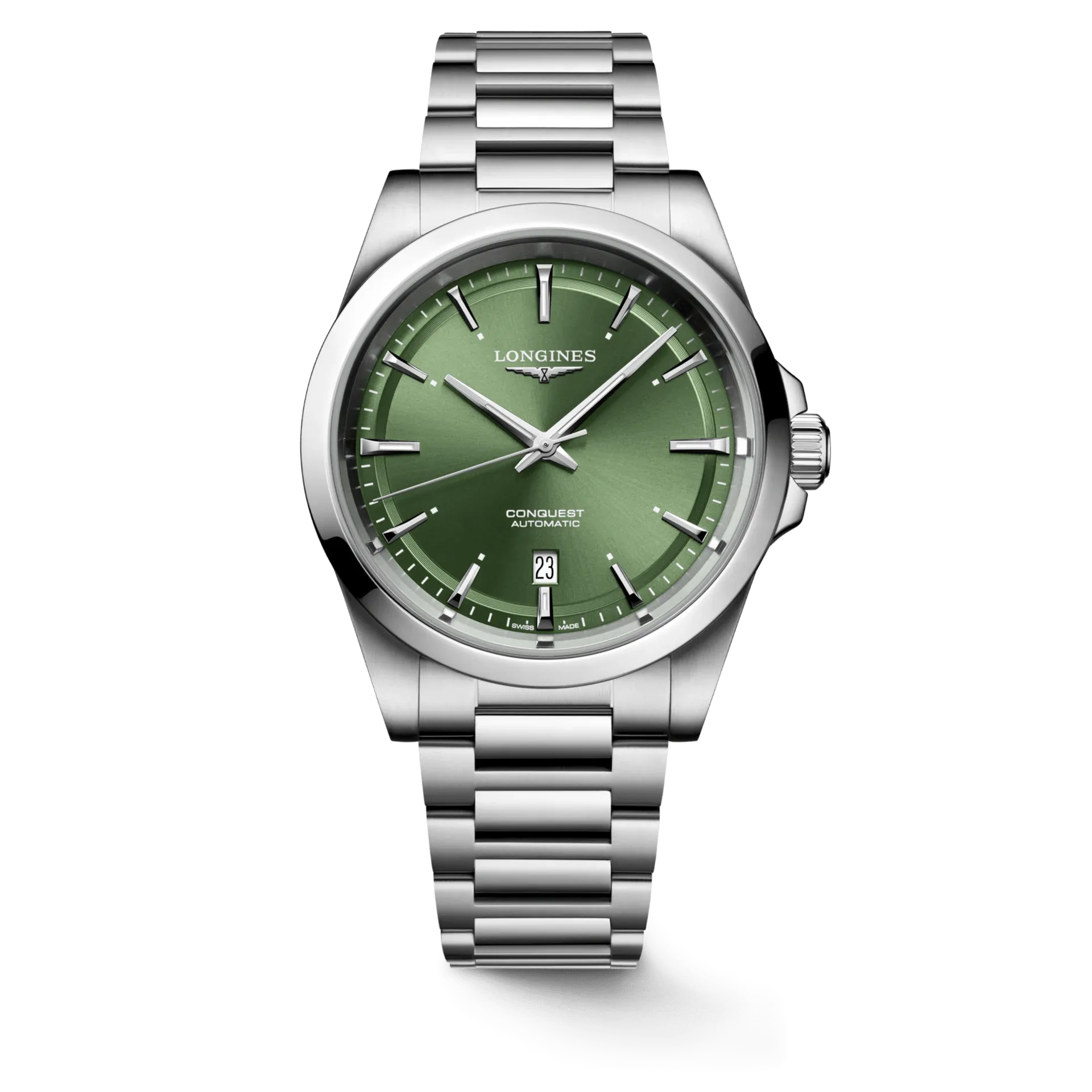 Longines Conquest 2023 41mm Green Dial Steel Men's Watch L38304026