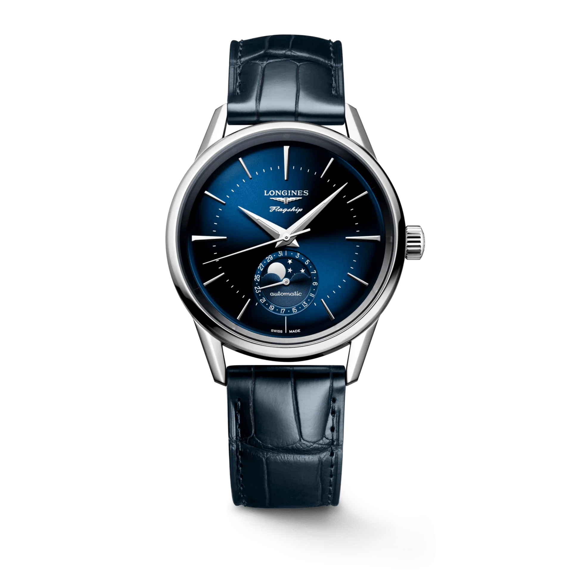 Longines Flagship Heritage 38.5mm Moonphase Blue Dial Men's Watch L48154922