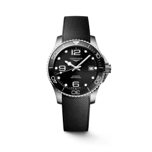 Longines HydroConquest 39mm Black Dial Rubber Strap Men's Watch L37804569