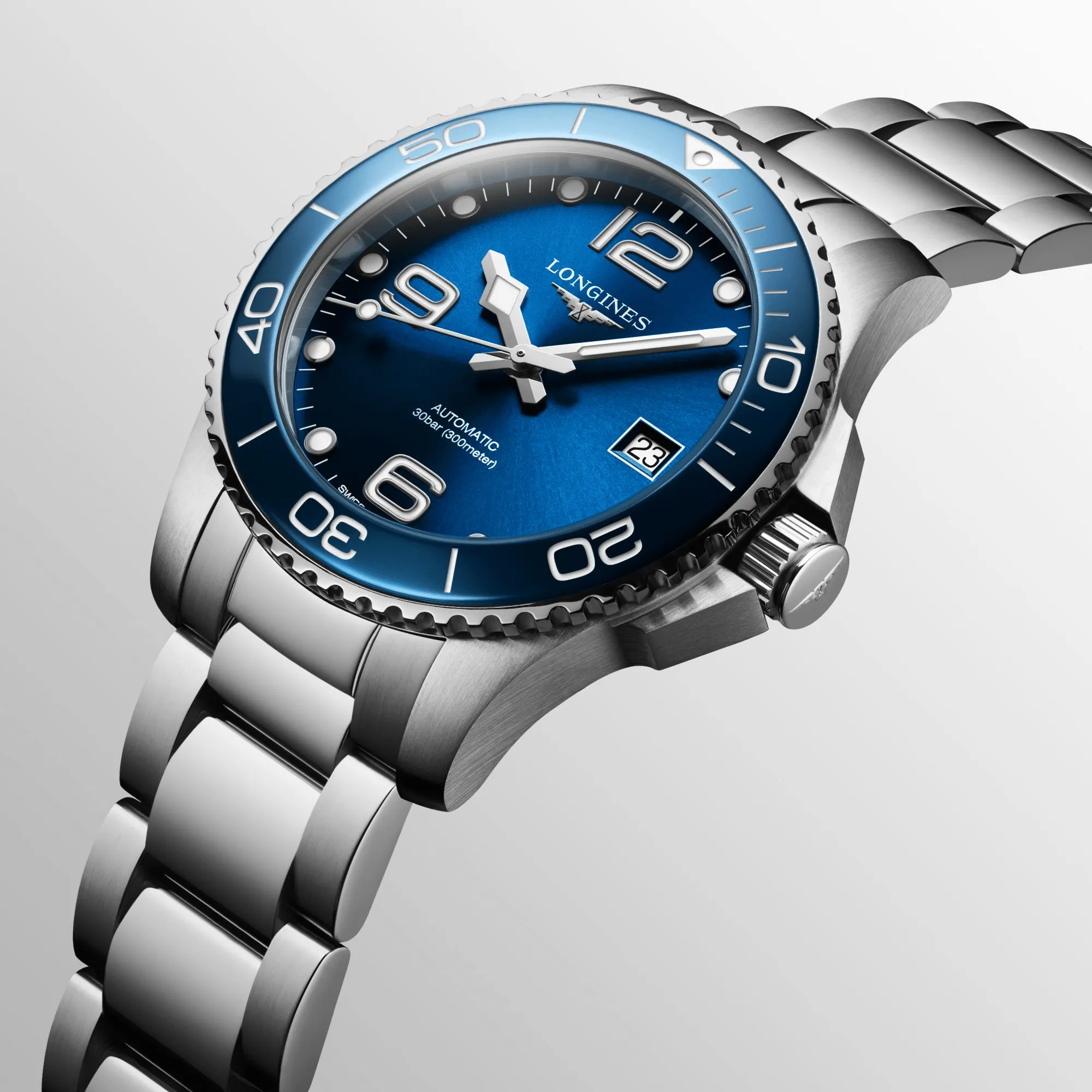Longines HydroConquest 39mm Blue Dial Steel Men's Watch L37804966