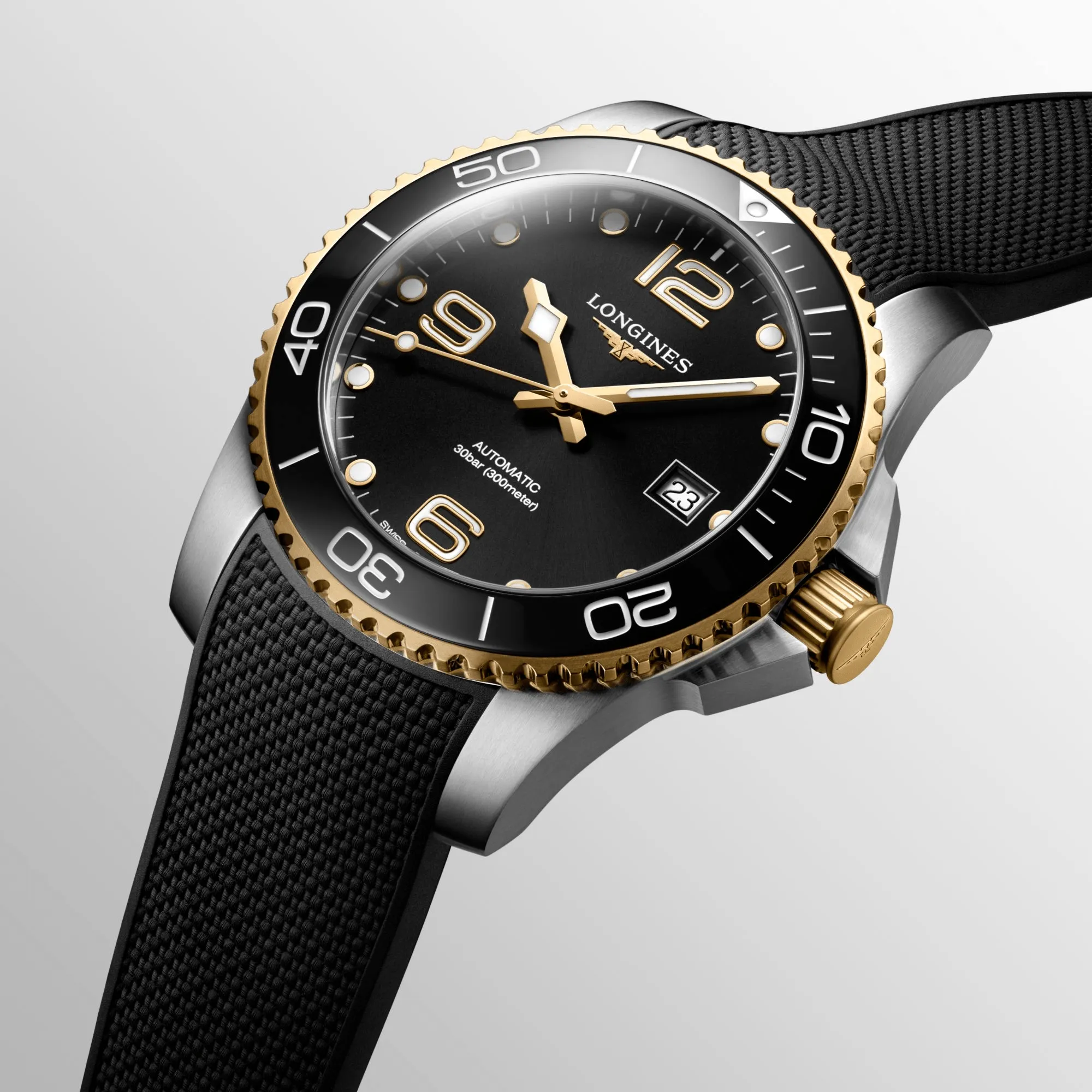 Longines HydroConquest 41mm Black-Gold Men's Watch L37813569