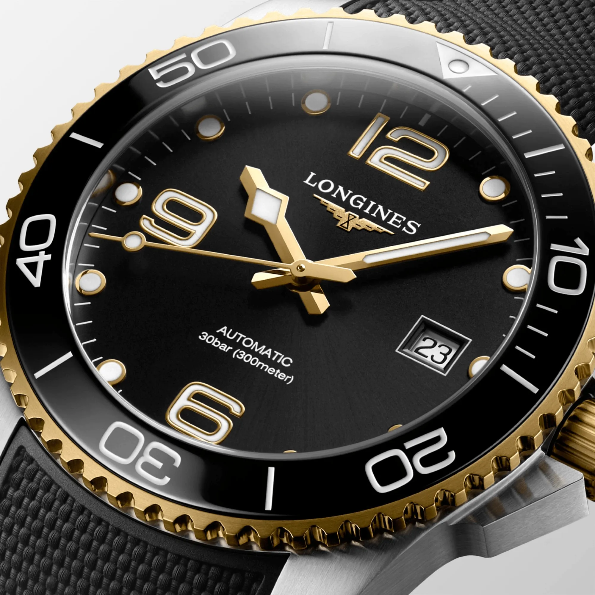 Longines HydroConquest 41mm Black-Gold Men's Watch L37813569