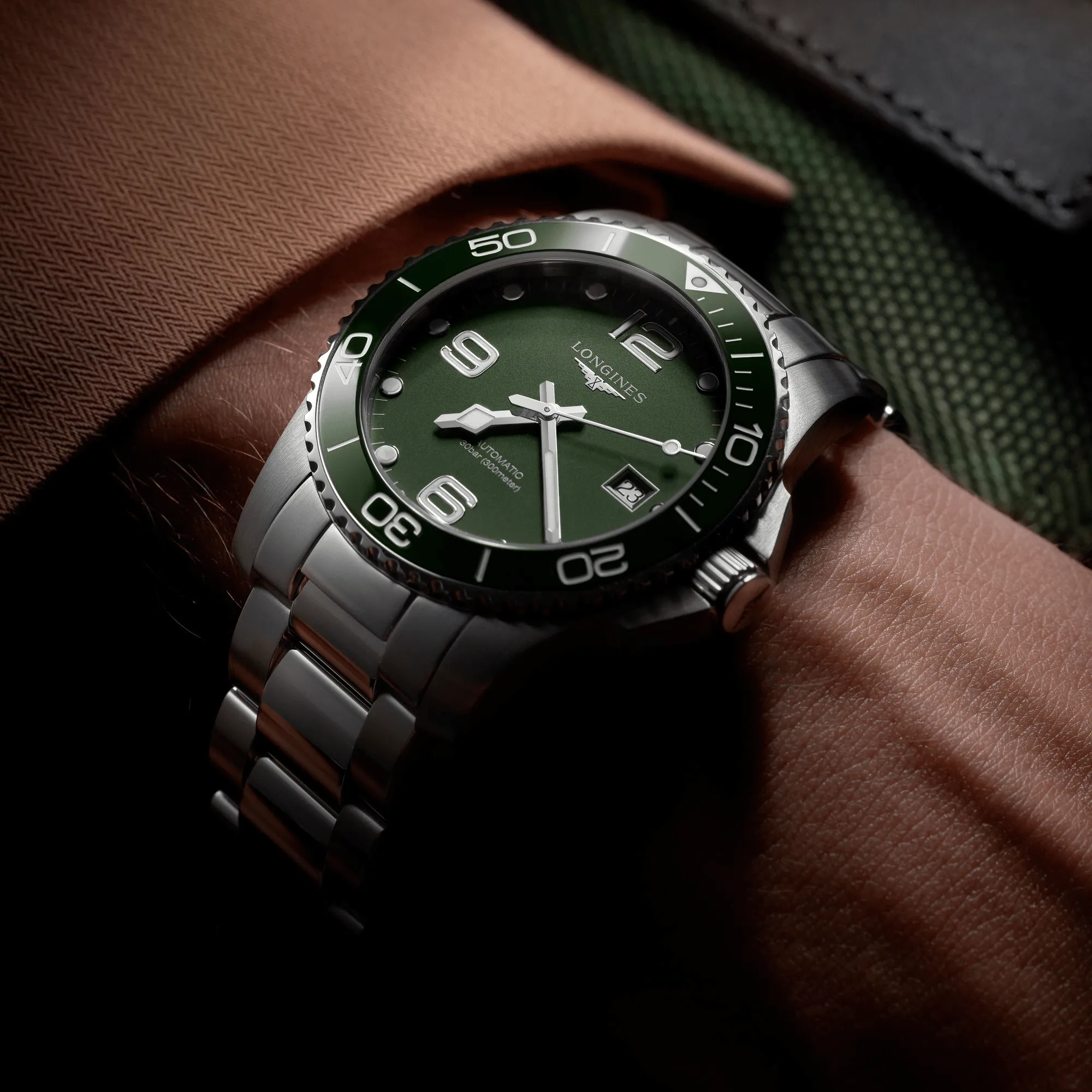 Longines HydroConquest 41mm Green Matt Dial Stainless Steel Men's Watch L37814066
