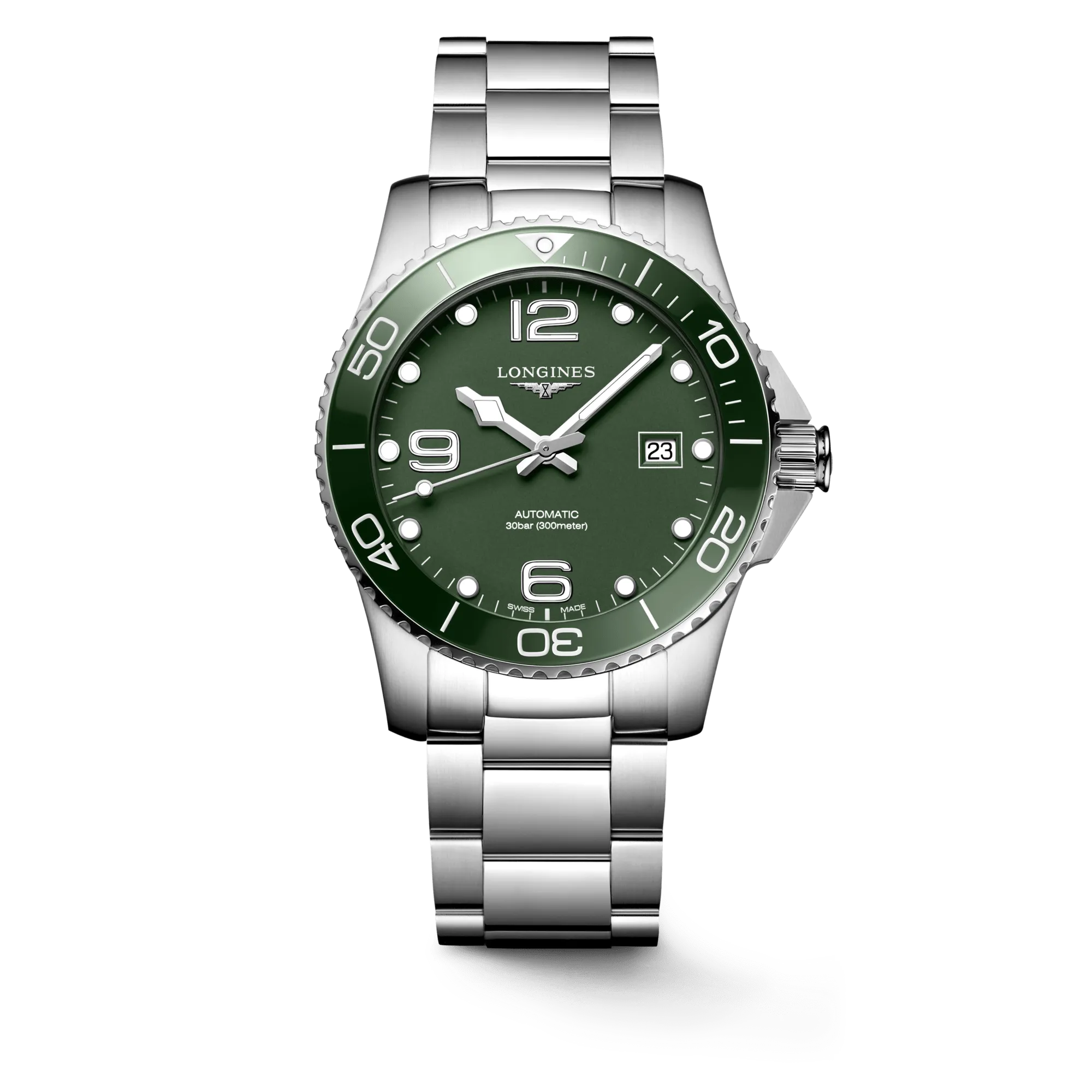 Longines HydroConquest 41mm Green Matt Dial Stainless Steel Men's Watch L37814066