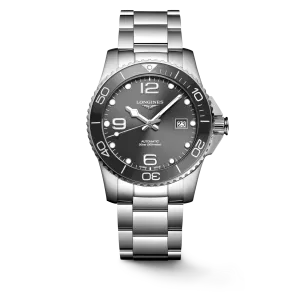 Longines HydroConquest 41mm Grey Dial Stainless Steel Men's Watch L37814766