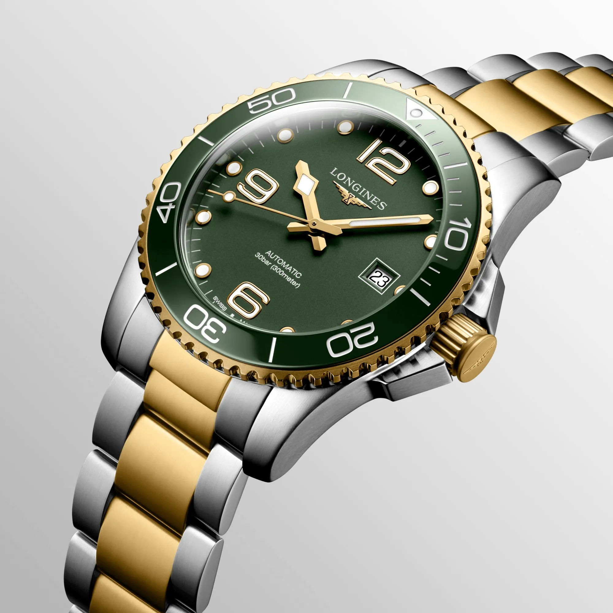 Longines HydroConquest 41mm PVD Stainless Steel Green Matt Men's Watch L37813067