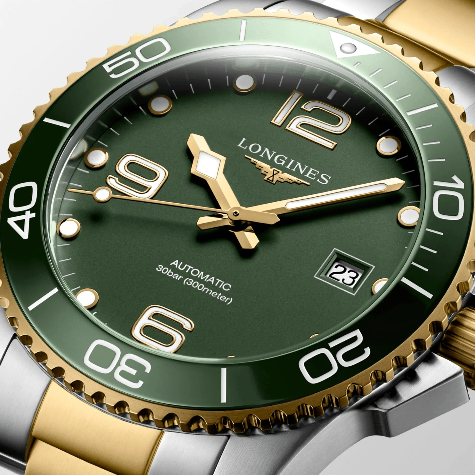 Longines HydroConquest 41mm PVD Stainless Steel Green Matt Men's Watch L37813067