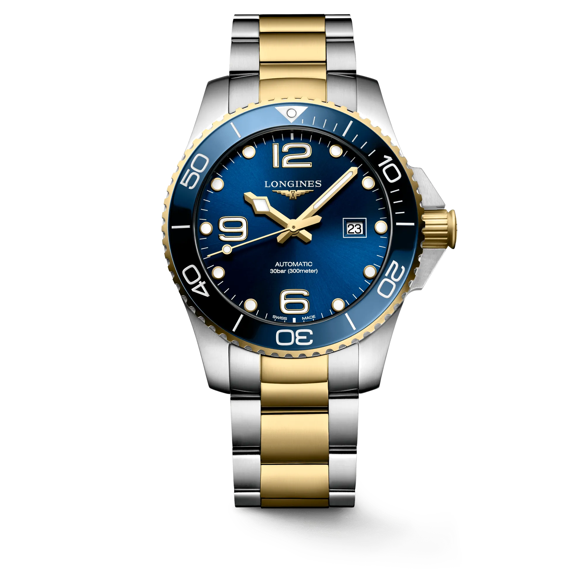 Longines HydroConquest 43mm Blue Dial Two-Tone Steel Men's Watch L37823967