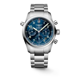 Longines Spirit 42mm Chronometer Blue Sunray Steel Men's Watch L38204936