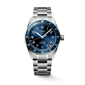 Longines Spirit Zulu Time 39mm Blue Dial GMT Steel Men's Watch L38024936
