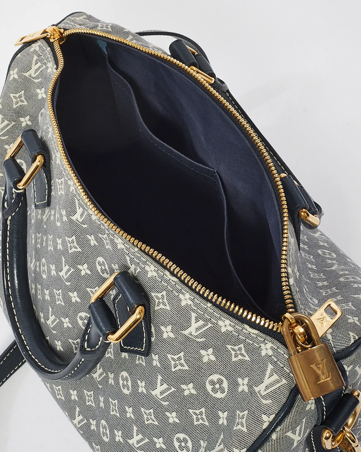 Louis Vuitton Blue Monogram Min Lin Canvas Speedy Bandoulière 30 Bag