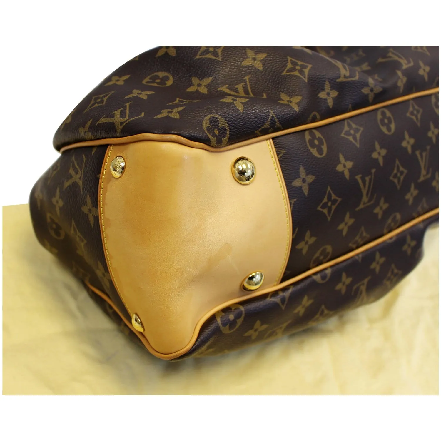 LOUIS VUITTON Boetie MM Monogram Canvas Shoulder Bag Brown