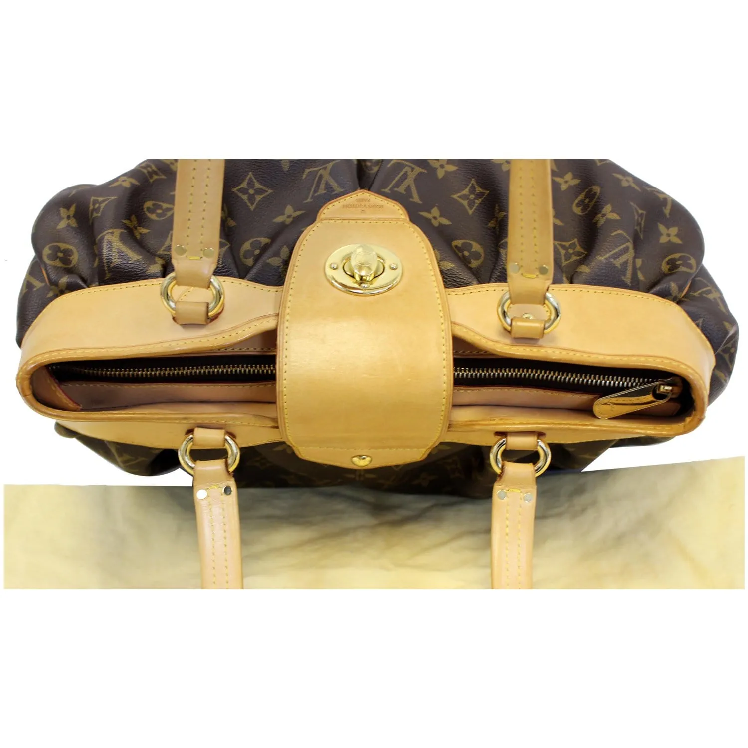 LOUIS VUITTON Boetie MM Monogram Canvas Shoulder Bag Brown