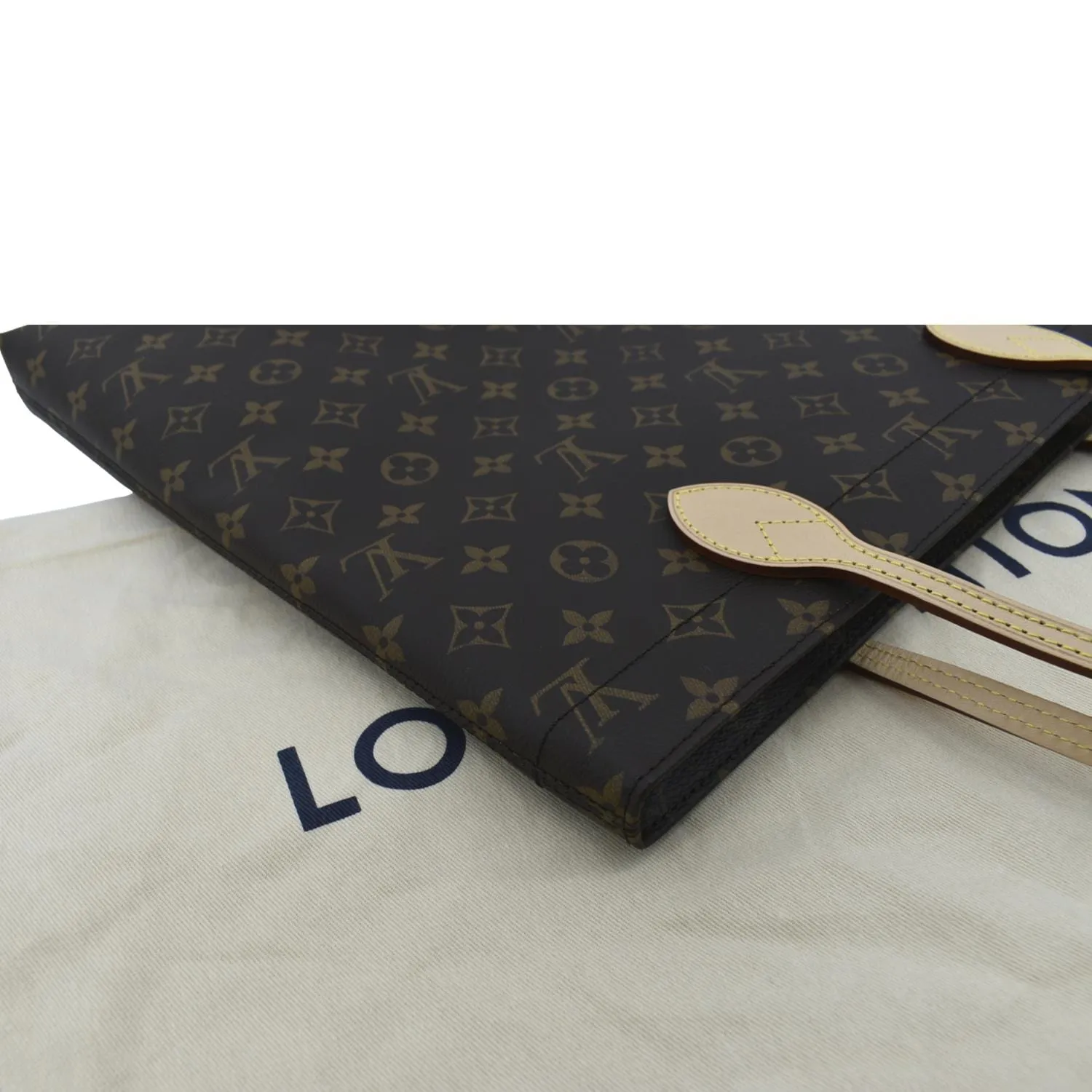 LOUIS VUITTON Carry it Monogram Canvas Shoulder Bag Brown